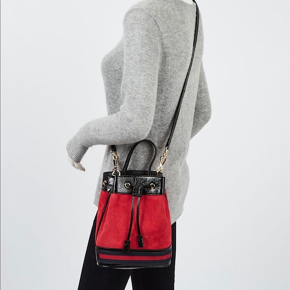 Gucci Handbags - GUCCI Red Small Bucket Bag